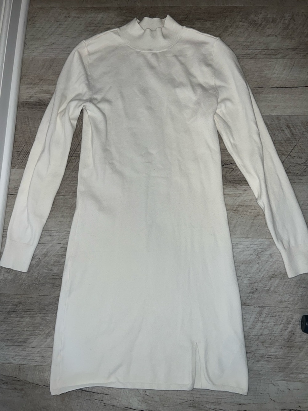 Abercrombie & Fitch Cream Long-Sleeve Knit Dress